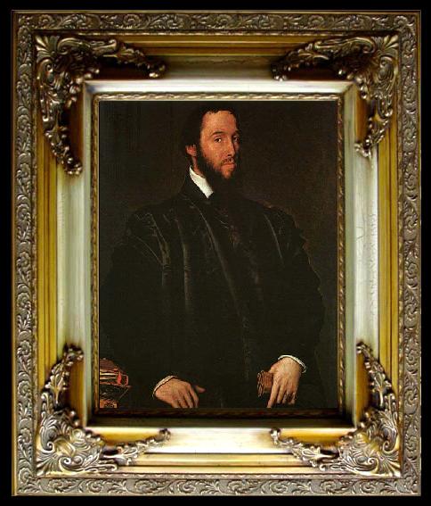 framed  MOR VAN DASHORST, Anthonis Portrait of Anton Perrenot de Granvelle, Ta051